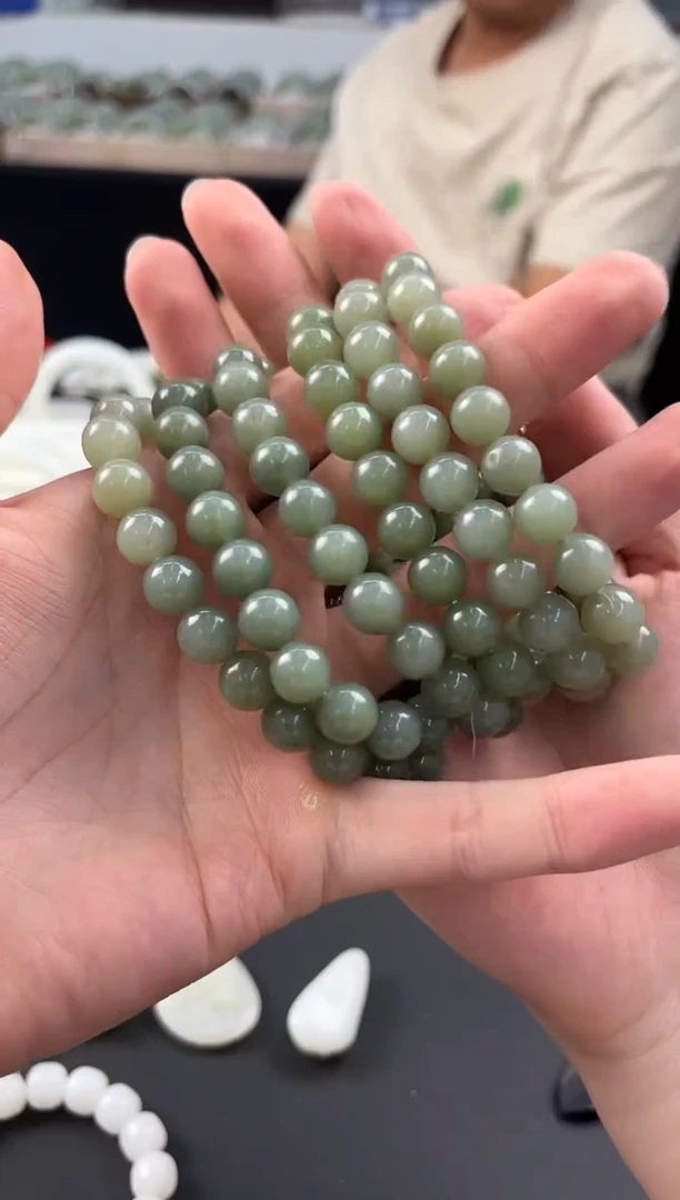 手串未镶嵌和田玉一周年庆福利圆珠手串卡10微色差多样性发其一