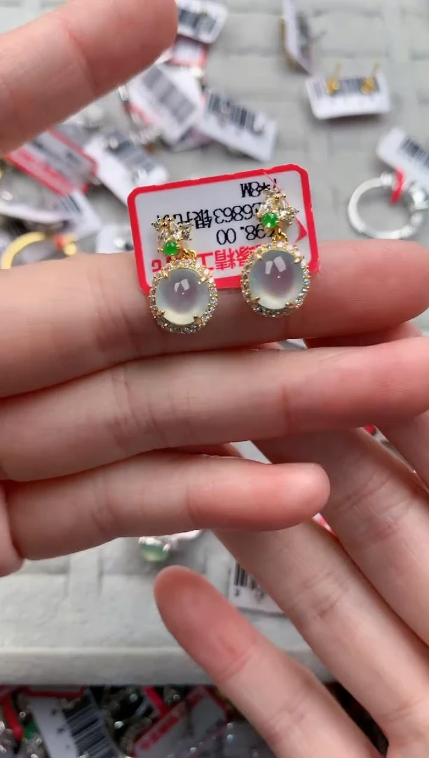 银S925镶嵌戒指翡翠8888----8