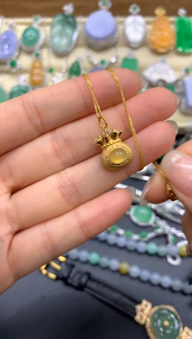 【闪购商品】翡翠颈饰18K金镶嵌164-中国好珍宝