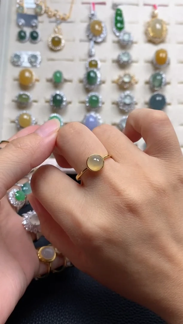 翡翠戒指银S925镶嵌111111