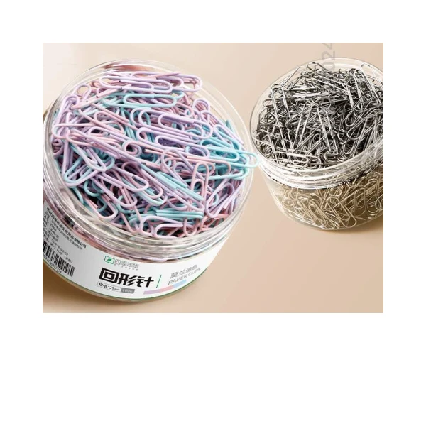 收纳盒大号办公用品回形针针大桶文件彩色超曲别针书签[文具回型