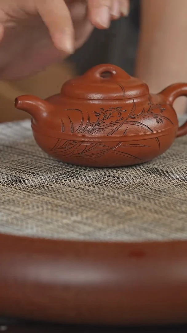 茶壶紫砂朱泥 线圆