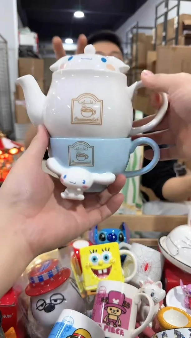 瓷片原盒玉桂狗一壶一杯