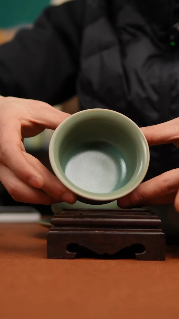 【闪购商品】瓷片原产地原矿仿古压手杯微瑕福利