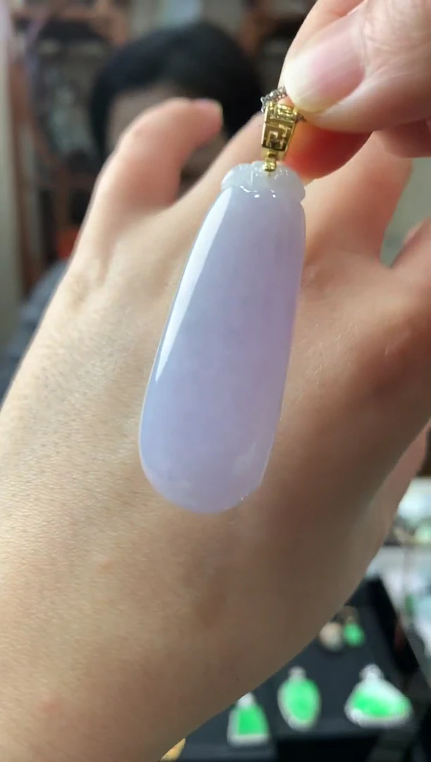 【闪购商品】翡翠吊坠(不含链)18K金镶嵌挂件