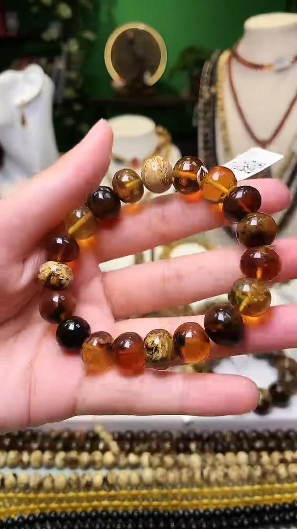 【闪购商品】琥珀裸石未镶嵌抚顺琥珀12＋多宝单圈