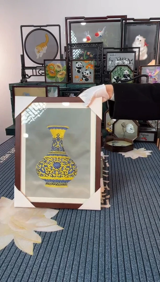 刺绣非遗双面绣摆台