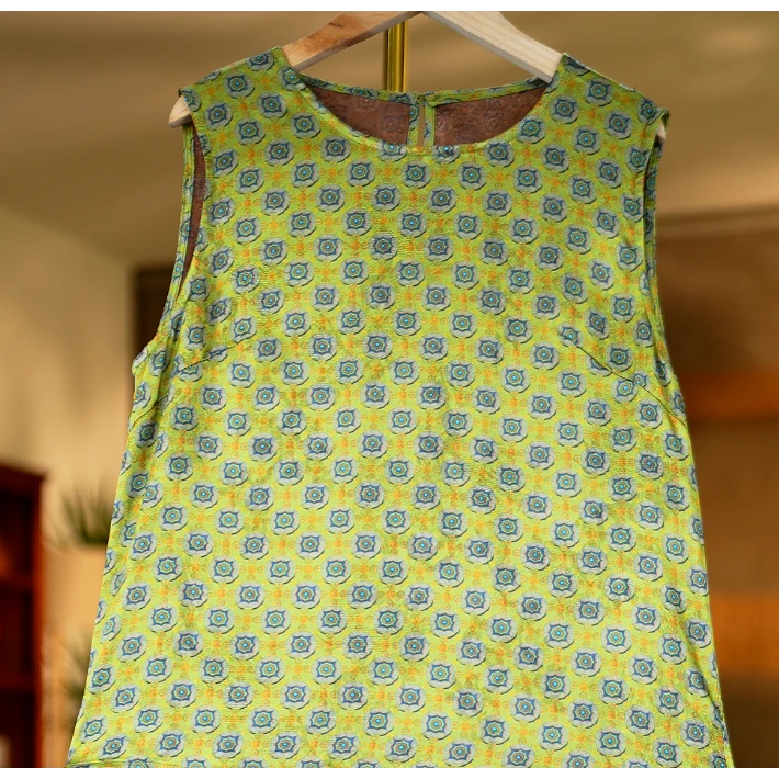 玉楼春<<非遗美学>>118国风碎花双面穿百搭无袖背心