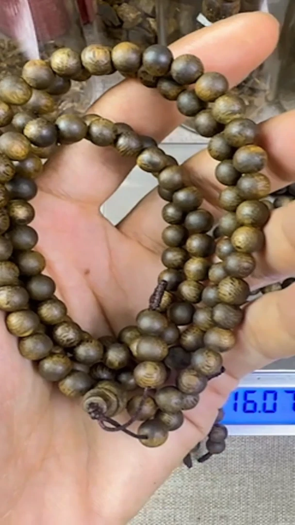 沉香手串种植绿棋06多圈16克