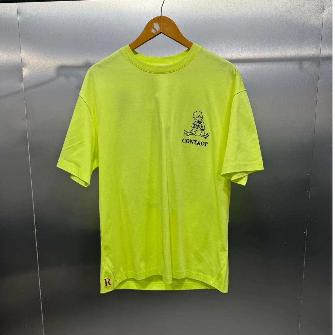 P03(LX)-22122-TRE夏季后背小孩与猫印花圆领半袖