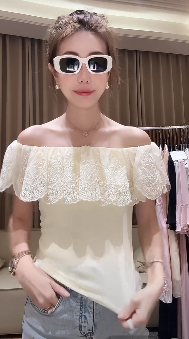 DEDM•STUDIO/气质法式荷叶领百搭显瘦休闲减龄上衣2505TX/4690