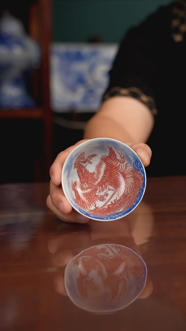 自成堂柴窑青花釉里红