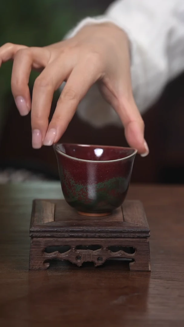 【闪购商品】清凉寺原产地仿古釉手工钧瓷元宝杯