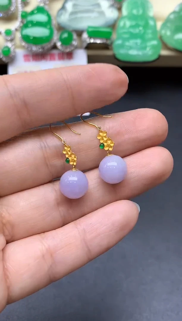 颈饰18K金镶嵌翡翠350-中国好珍宝