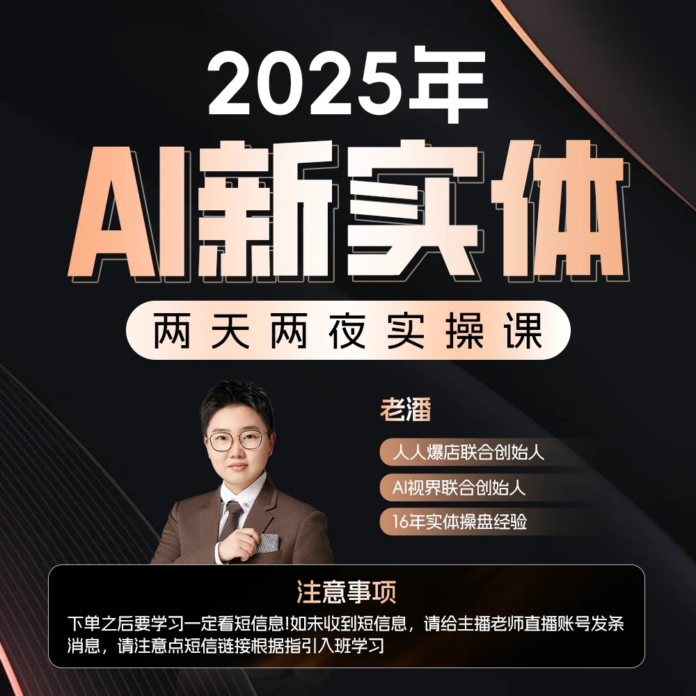 2025全行业实操+AI落地班【老潘】双人
