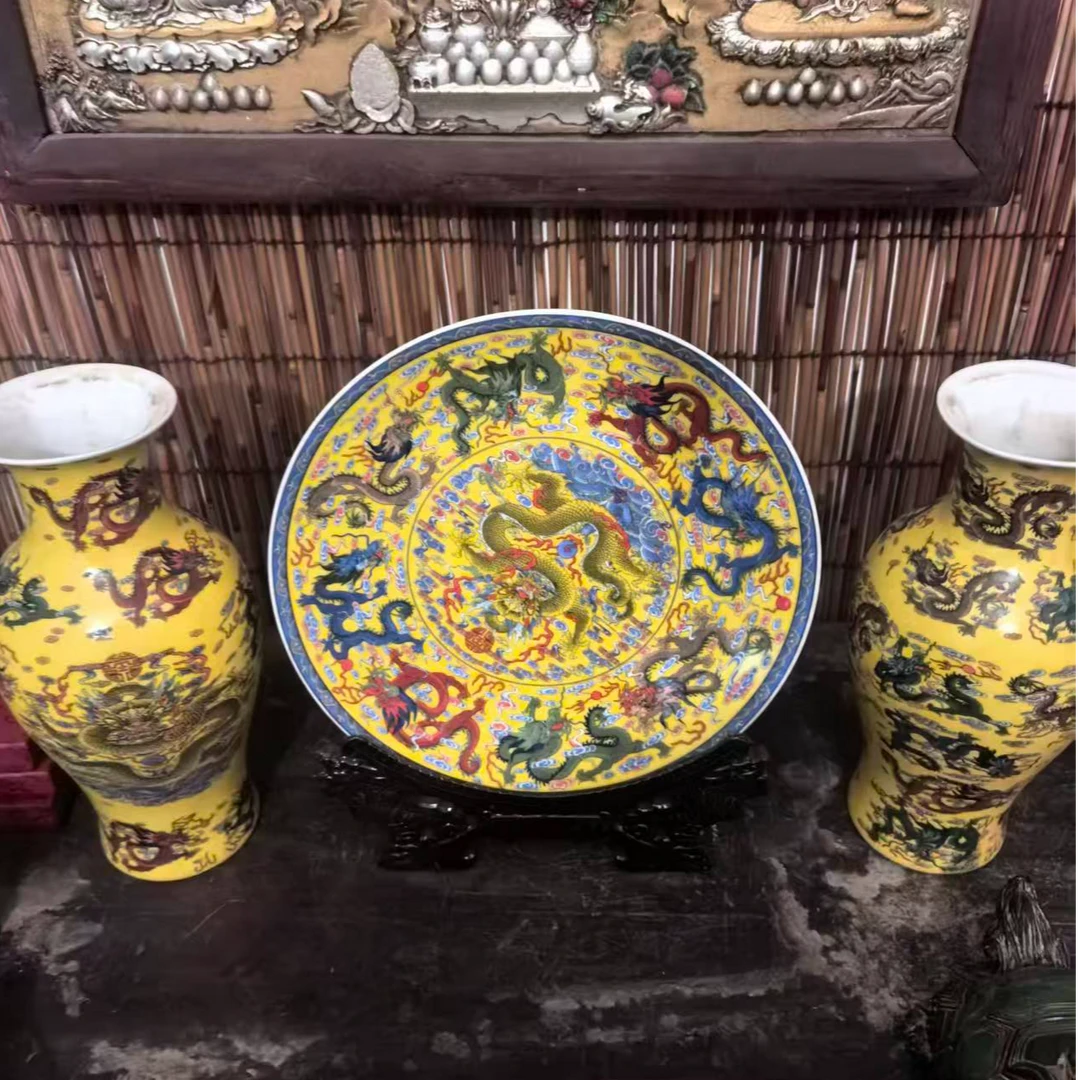 九龙护主瓶（流水摆件）