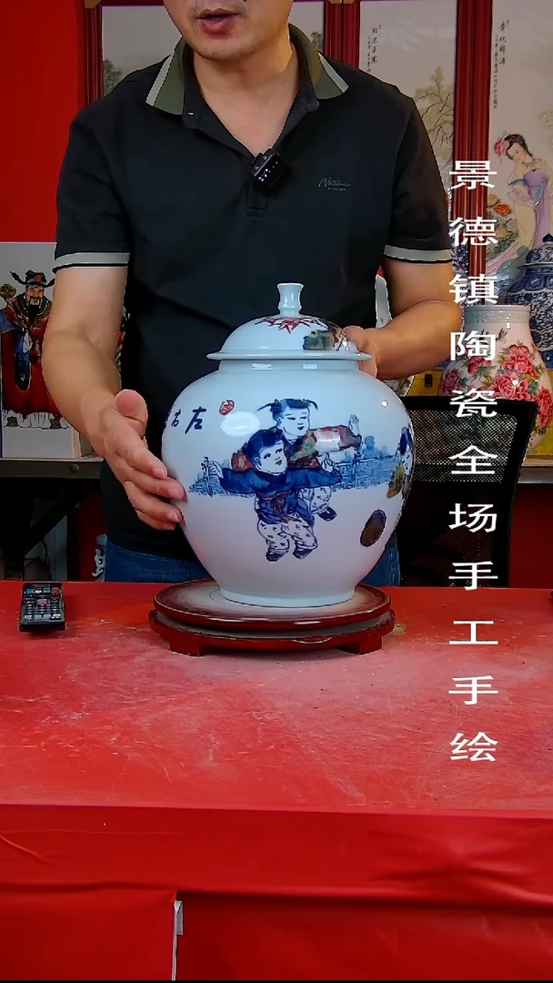 摆件手景德镇陶瓷 全场手工绘22