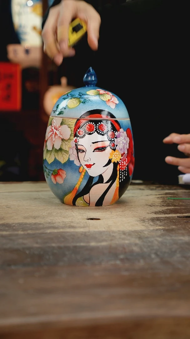 【闪购商品】瓷片景德镇纯手工釉下彩精品花瓶