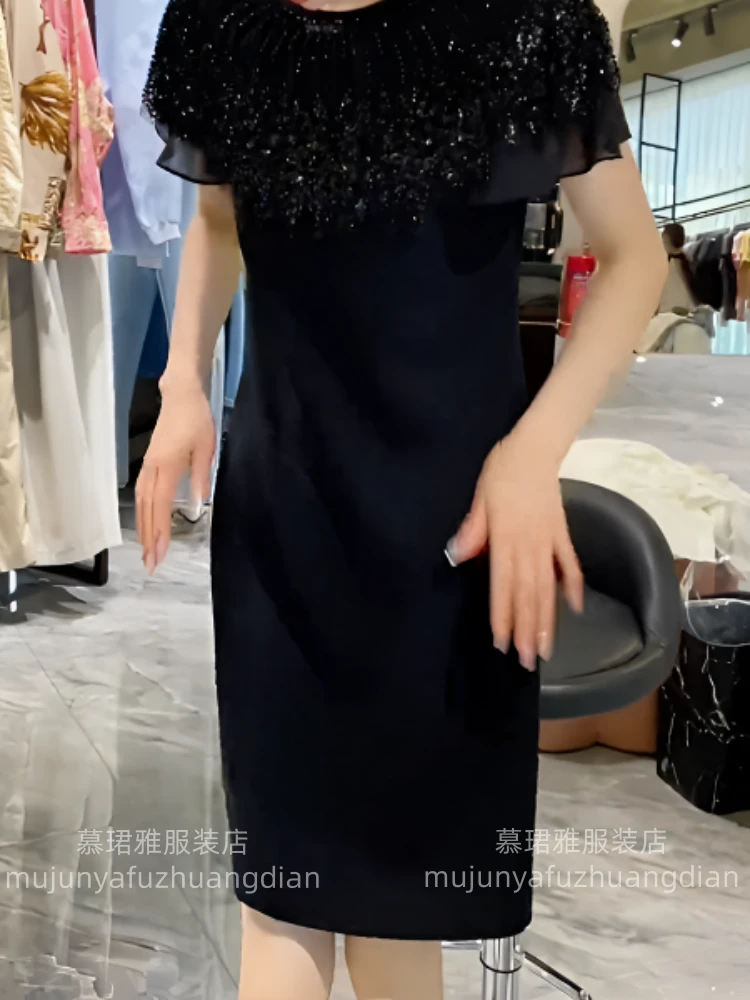 2025夏季连衣裙打底名媛气质旗袍洋气百搭连衣裙