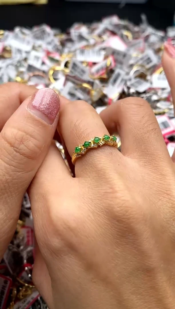 【闪购商品】翡翠戒指银S925镶嵌22222222   1