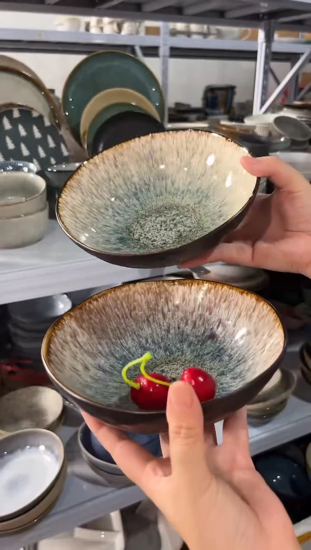 陶瓷外贸尾货瑕疵满20包邮X2 新品菜碗P2D