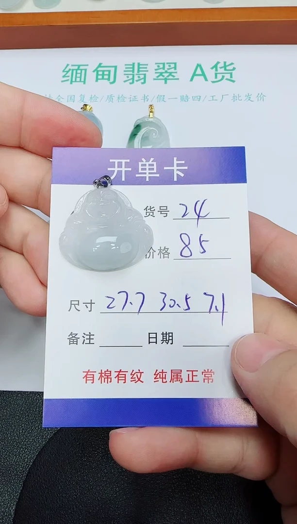 吊坠(赠链)未镶嵌翡翠24