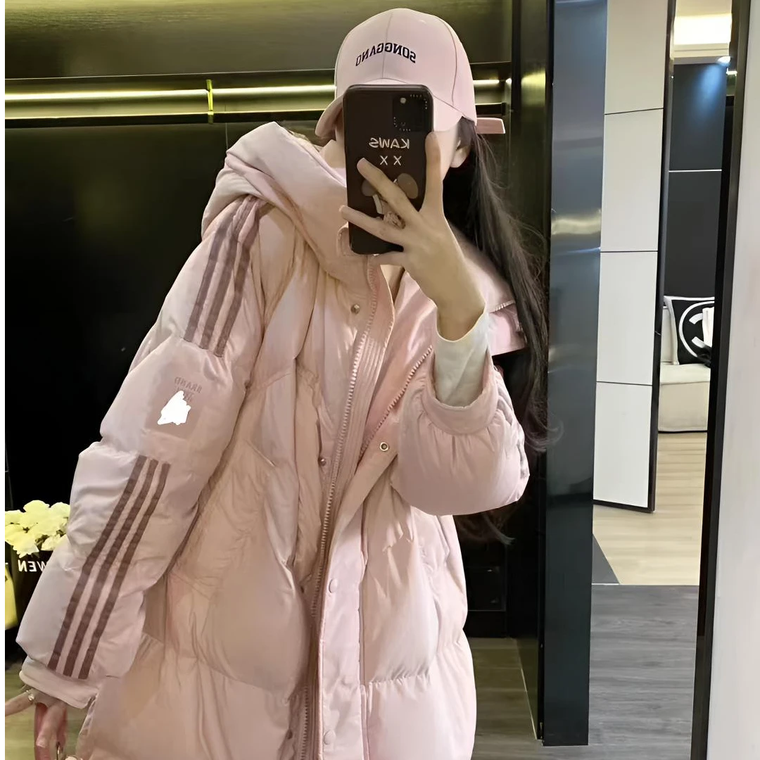 TY[现货] 清货!! 爆款! 【国标鸭绒】三棵树长款过膝时尚潮流羽绒服