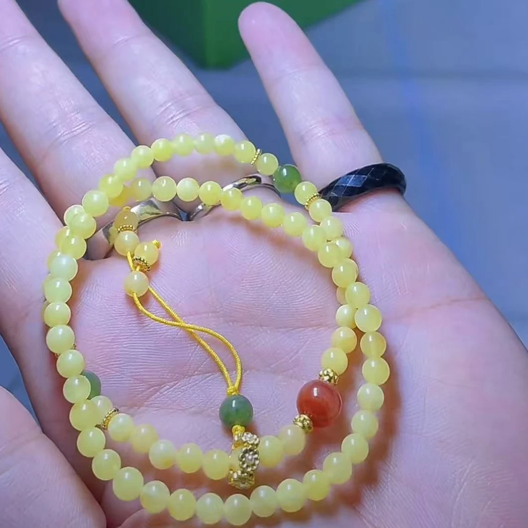 【玉经纶】-70710/Q36-蜜蜡珠链-多样性发其—