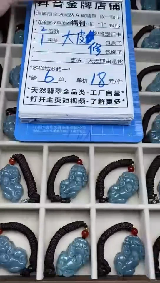 【闪购商品】翡翠颈饰未镶嵌天然A货翡翠一物一证多样性发其一