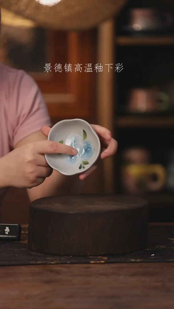 陶瓷景德镇高温釉下手绘陶瓷593