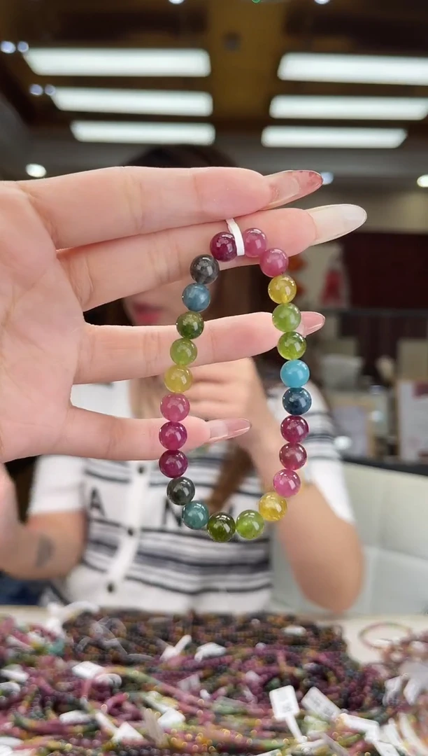 /未镶嵌碧玺7mm+单圈多样性发货