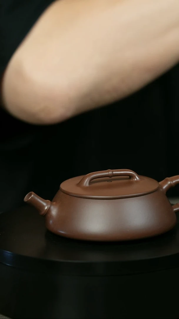 茶壶紫砂纵**海H1458赵信军竹节瓢