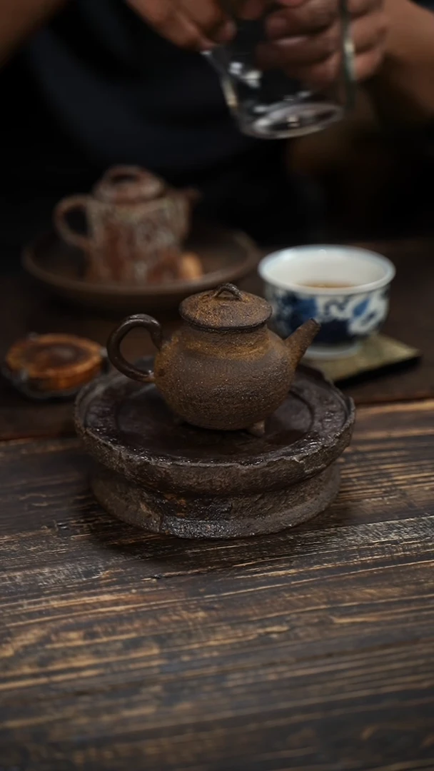 全手工制作 南蛮 青铜 三足 后手壶  110cc