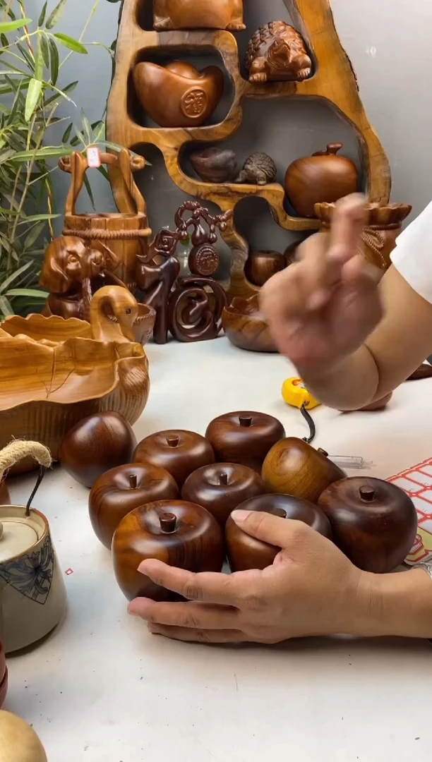 香樟木A8小苹果摆件/尺寸