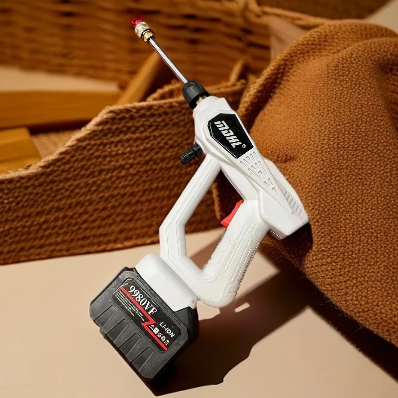 （清）大功率无线洗车机洗车高压水枪便携式家用浇花车用洗车枪