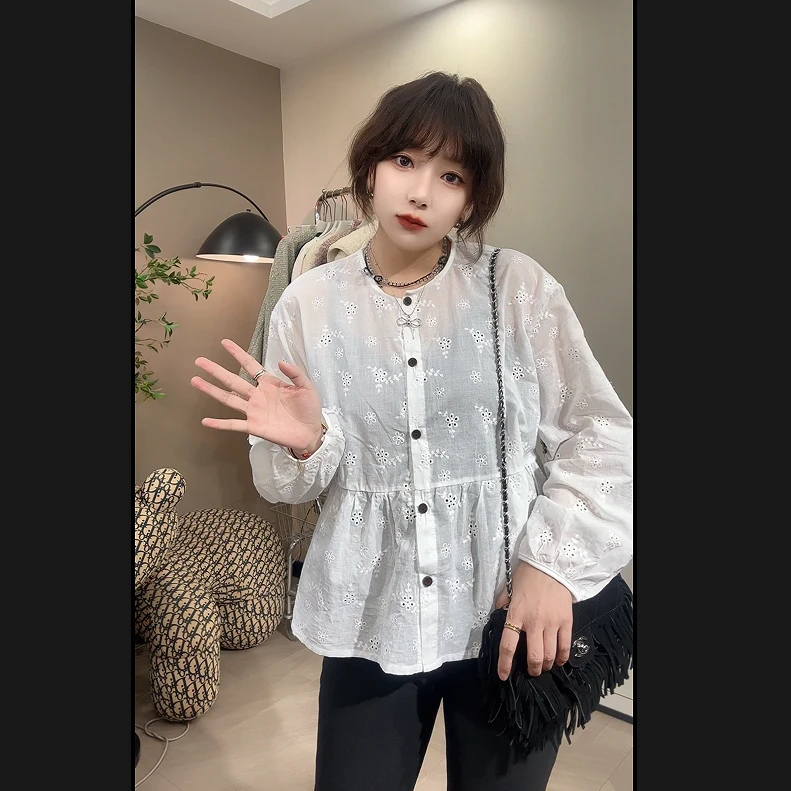 欧洲站蕾丝减龄上衣