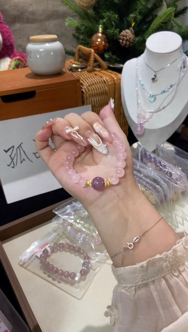 水晶手串未镶嵌孤品捡漏均匀瑕疵介意勿拍