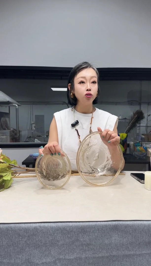 冷餐慕忆家手作琉璃花瓶高口