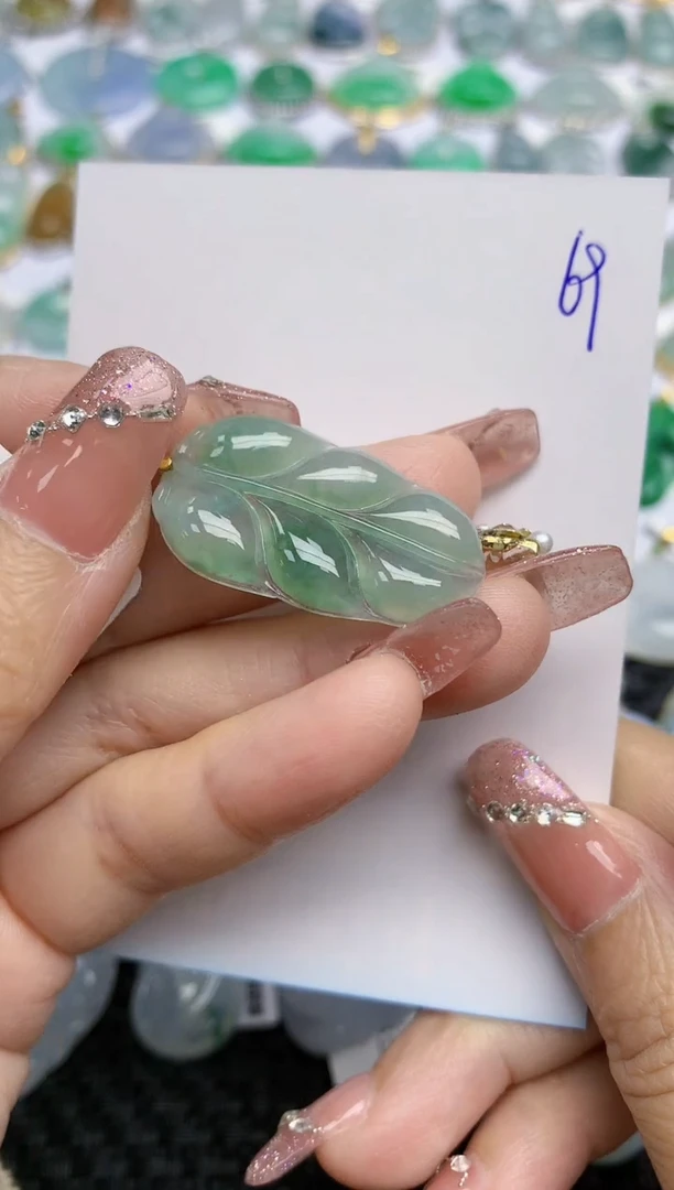 【闪购商品】翡翠颈饰18K金镶嵌天然A货翡翠 69