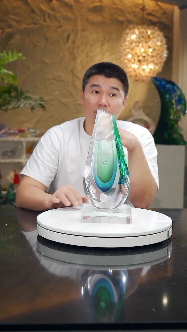 摆件福利蓝绿切面摆件