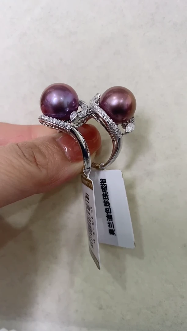 【闪购商品】淡水珍珠LL银S925镶嵌珍珠戒指多样性发一@@c1234