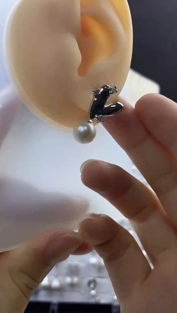 合金耳饰淡水珍珠48