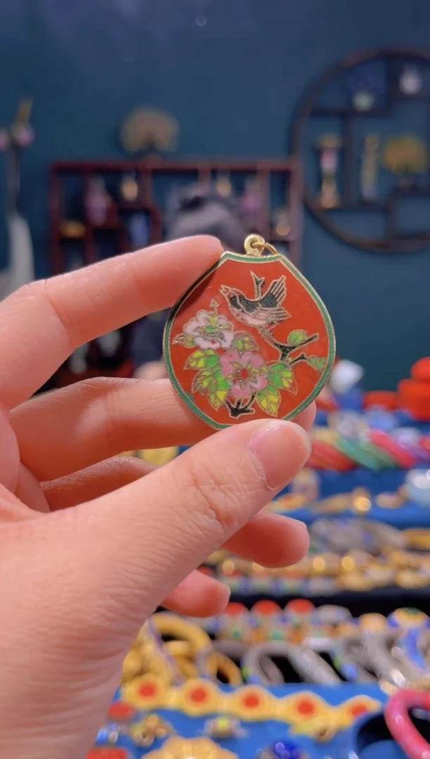 【闪购商品】非遗景泰蓝喜上眉梢吊牌