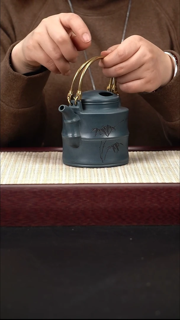 茶壶紫砂宝石蓝 牛盖洋桶