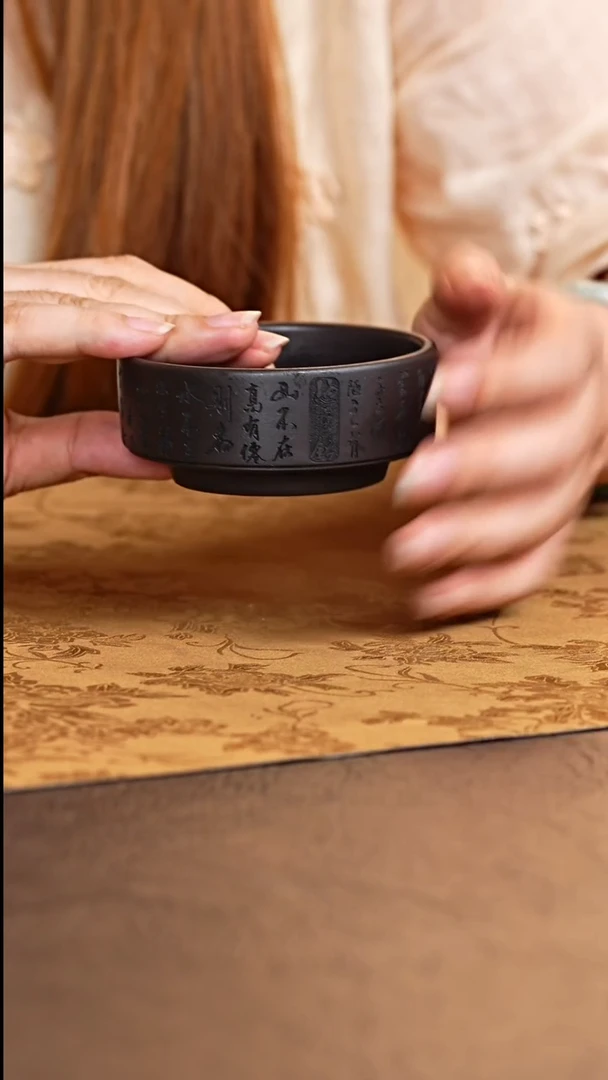 茶杯紫砂宜兴原矿紫砂石黄主人杯