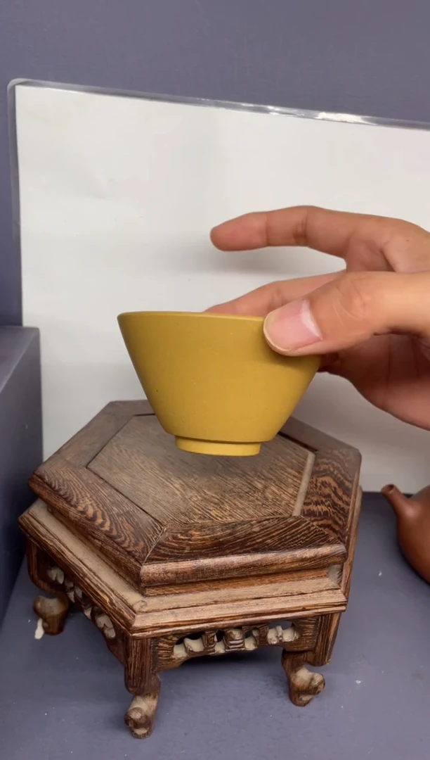 茶壶紫砂黄金段斗笠杯