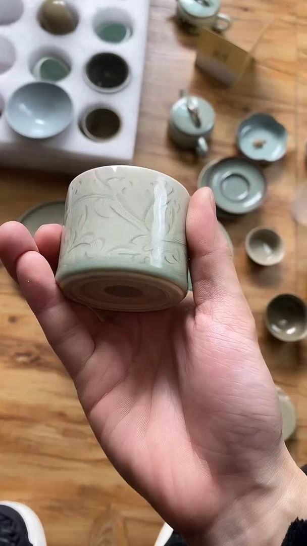 【山隐青瓷】龙窑柴烧杯子    全品