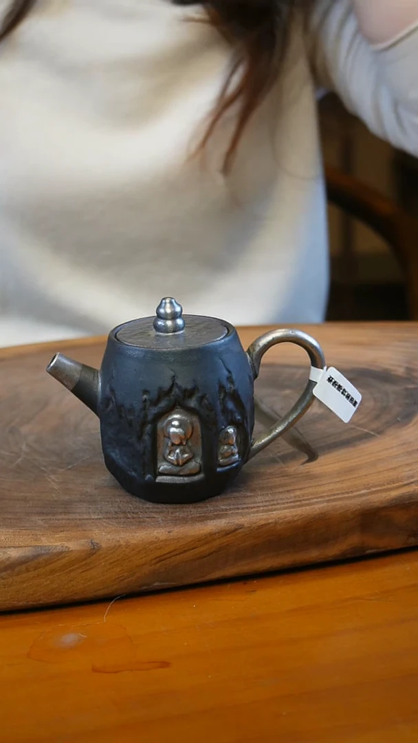 【闪购商品】Z26石窟磨砂感老岩泥茶壶