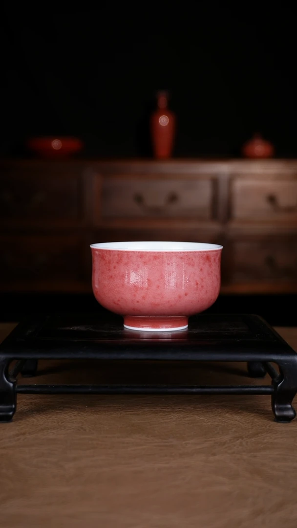 杯子景德镇陶瓷豇豆红