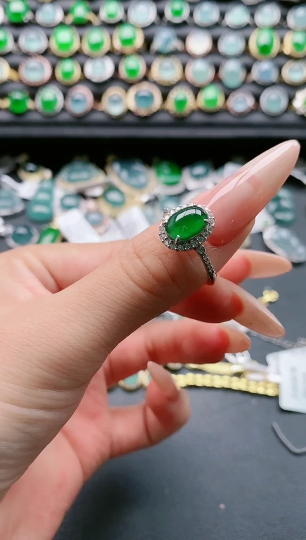 【闪购商品】翡翠戒指银S925镶嵌11111